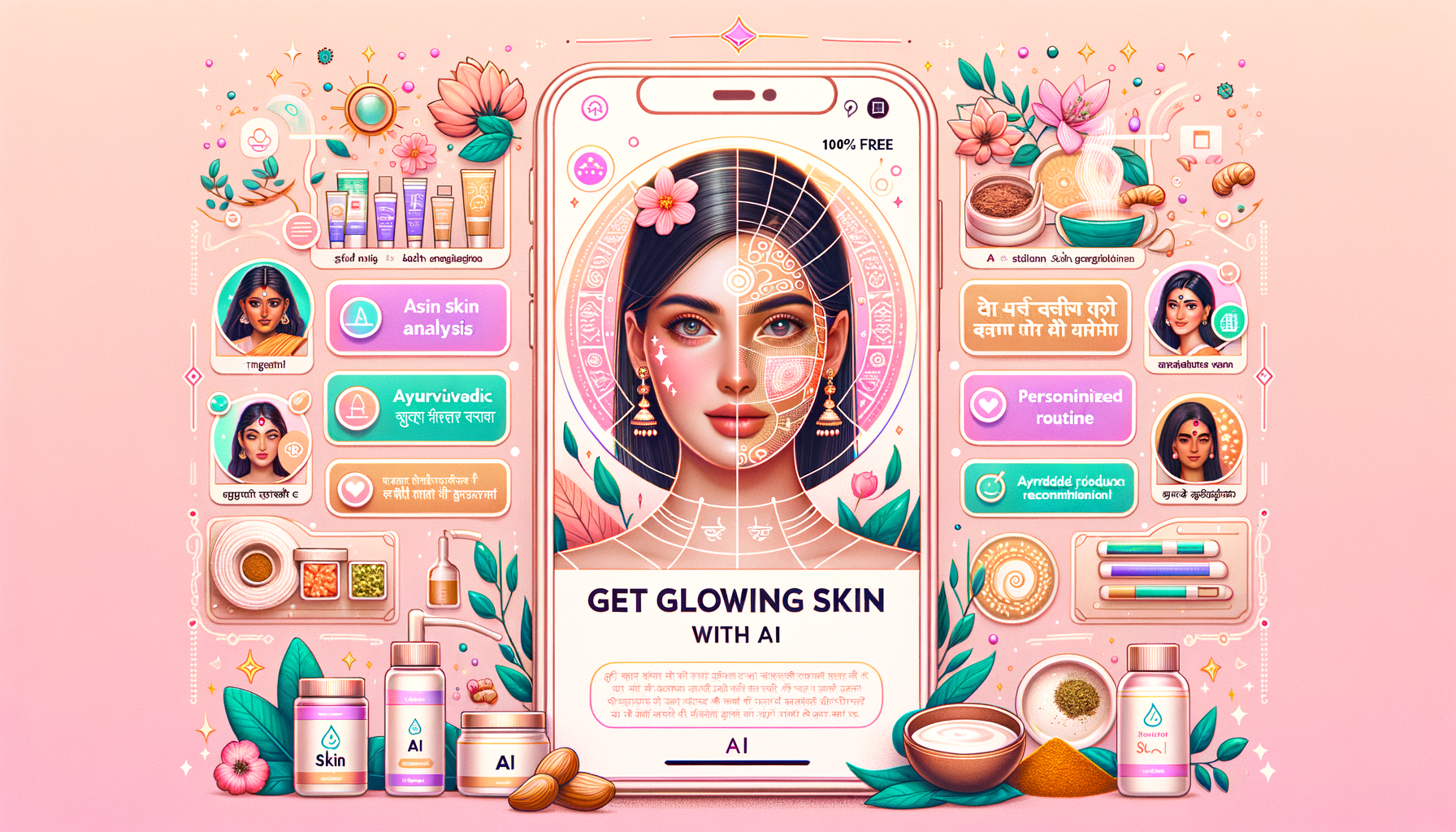 GlowAI - AI Skincare Infographic